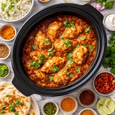 Image of Cheats Crock Pot Indian Pakistani Chicken Curry Semi Authentic