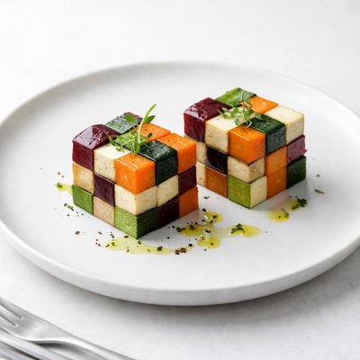 Image of Checkerboard Vegetable Squares