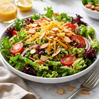Image of Cheddar Almond Lettuce Salad