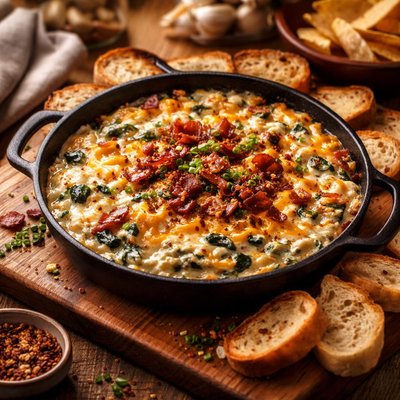 Image of Cheddar and Bacon Spinach Dip