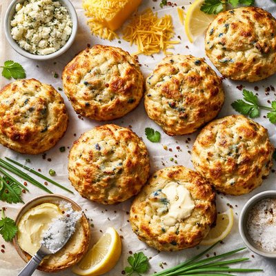 Image of Cheddar and Stilton Drop Biscuits