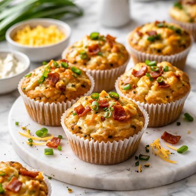 Image of Cheddar Bacon and Green Onion Muffins