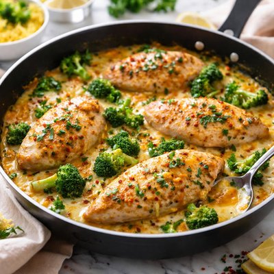 Image of Cheddar Broccoli Chicken Skillet Pampered Chef
