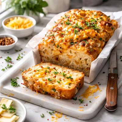 Image of Cheddar Cheese Casserole Bread