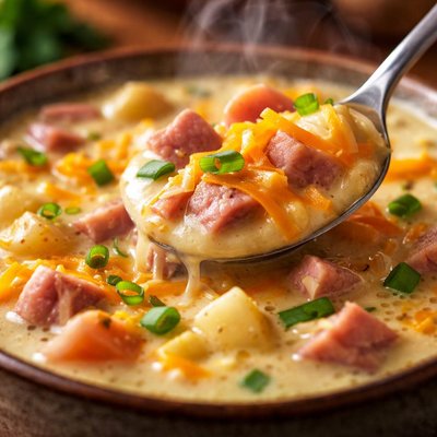 Image of Cheddar Cheese Ham Soup