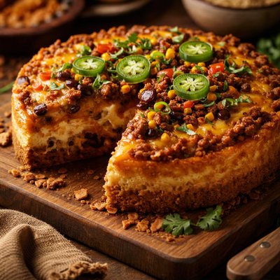 Image of Cheddar Chili Cheesecake