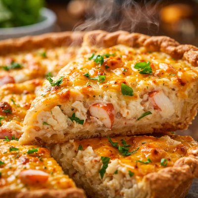 Image of Cheddar Crab Quiche
