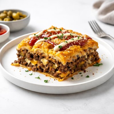 Image of Cheddar Crust Cheeseburger Bake
