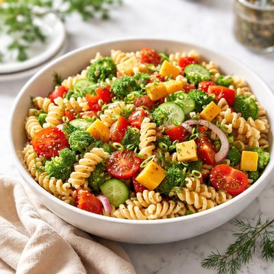 Image of Cheddar Dill and Veggie Pasta Salad