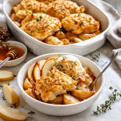 Image of Cheddar Pear Cobbler