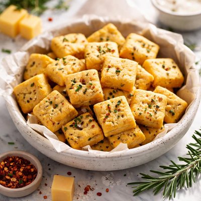 Image of Cheddar Shortbread Bites Crackers