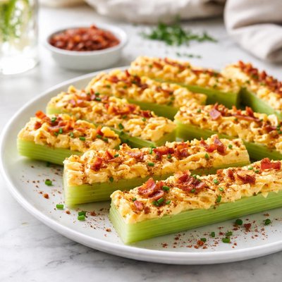 Image of Cheddar Stuffed Celery