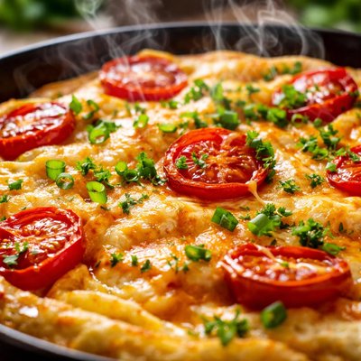 Image of Cheddar Tomato Oven Omelette