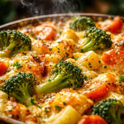 Image of Cheddary Vegetable Gratin