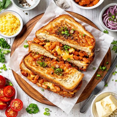 Image of Cheese and Baked Bean Sandwich by Bill
