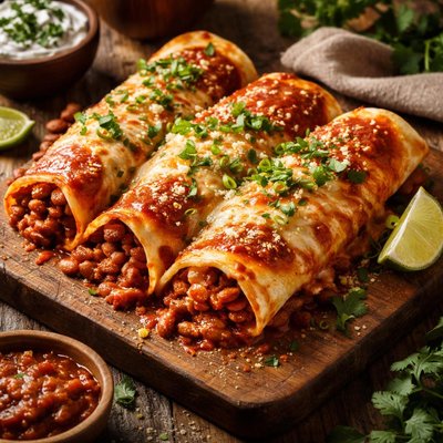 Image of Cheese and Bean Enchiladas