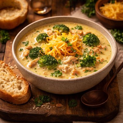 Image of Cheese and Broccoli Chicken Soup D V O