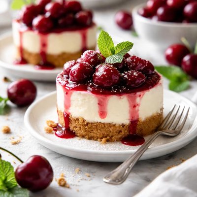 Image of Cheese and Cherry Dessert