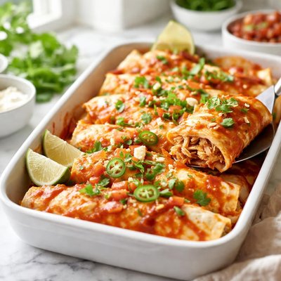 Image of Cheese and Chicken Enchiladas Oamc