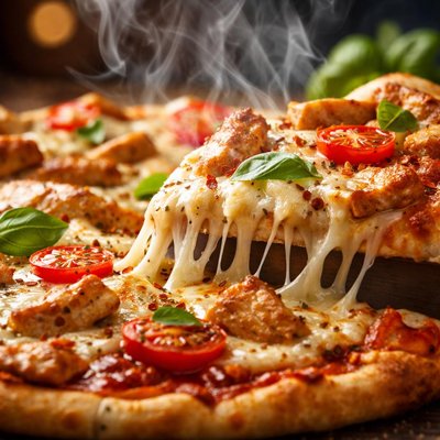 Image of Cheese and Chicken Pizza