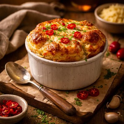 Image of Cheese and Chili Souffle