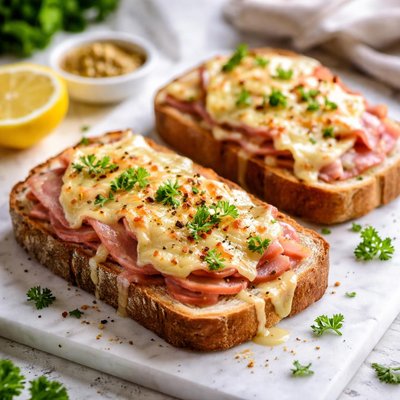 Image of Cheese and Ham Toast