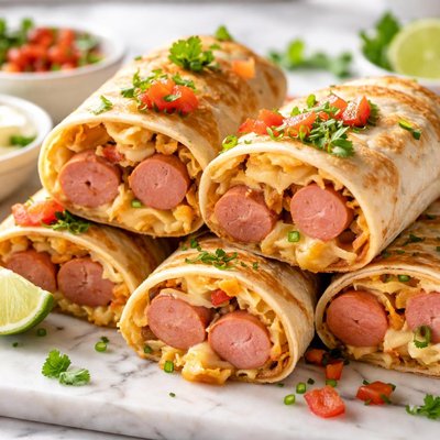 Image of Cheese and Hot Dog Burritos