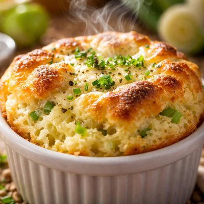 Image of Cheese and Leek Souffle