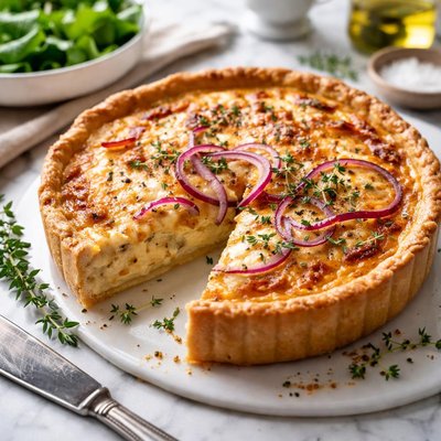 Image of Cheese and Onion Flan