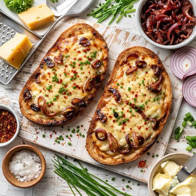 Image of Cheese and Onion on Toast