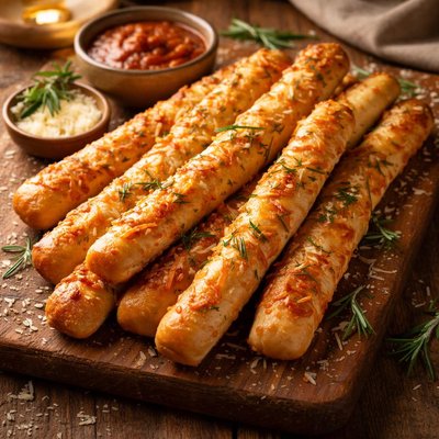 Image of Cheese and Rosemary Breadsticks