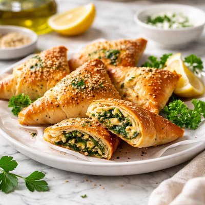 Image of Vegan Cheese and Spinach Borekas