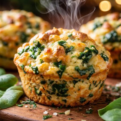 Image of Cheese and Spinach Muffins