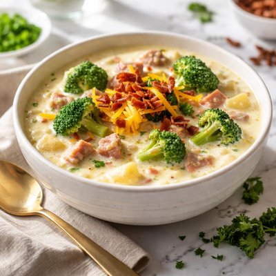 Image of Cheese Broccoli Ham Chowder