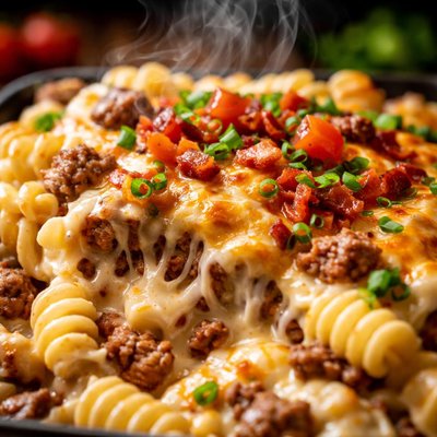 Image of Cheese Burger Alfredo Casserole