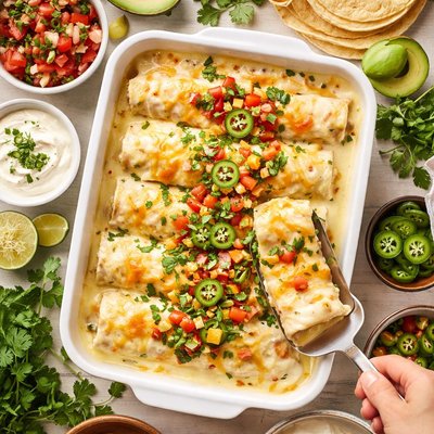 Image of Cheese Enchiladas W Sour Cream Sauce