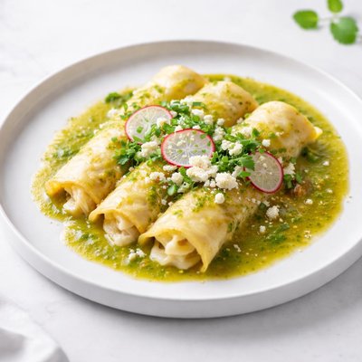 Image of Cheese Enchiladas W Tomatillo Green Chili Sauce