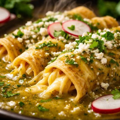 Image of Cheese Enchiladas with Green Sauce