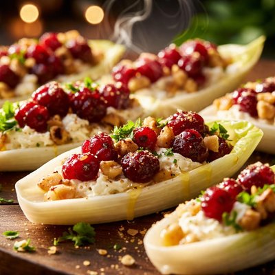 Image of Cheese Endive and Cranberry Canapes