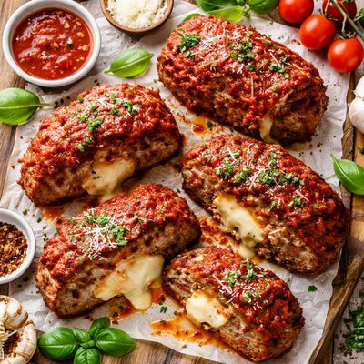 Image of Cheese Filled Italian Meat Loaves