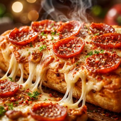 Image of Cheese Lovers Pepperoni Pizza Bread Sharp Style