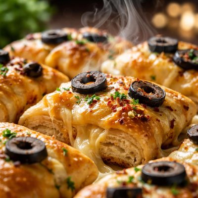Image of Cheese Olive Crescent Roll Squares
