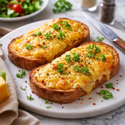 Image of Cheese on Toast Cheap and Cheerful British Toasted Cheese