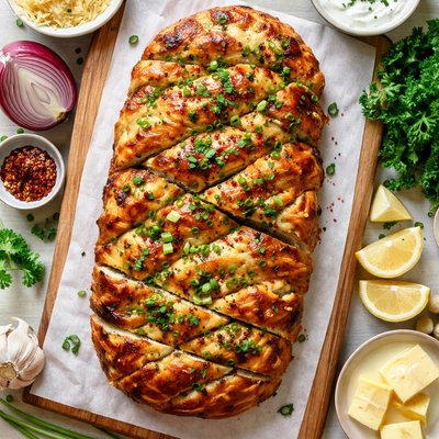 Image of Cheese Onion Pull Apart Loaf