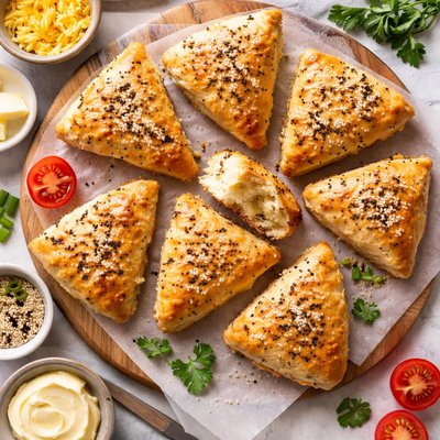 Image of Cheese Scones with Sesame Seeds