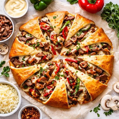 Image of Cheese Steak Crescent Pizza