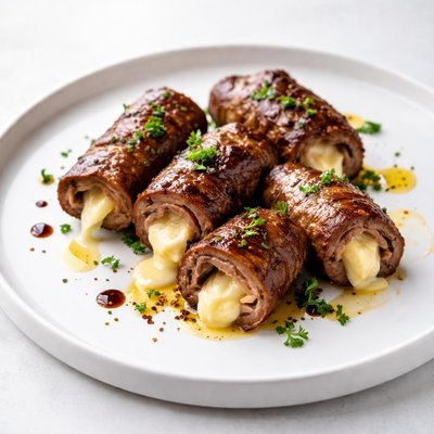 Image of Cheese Stuffed Beef Rolls
