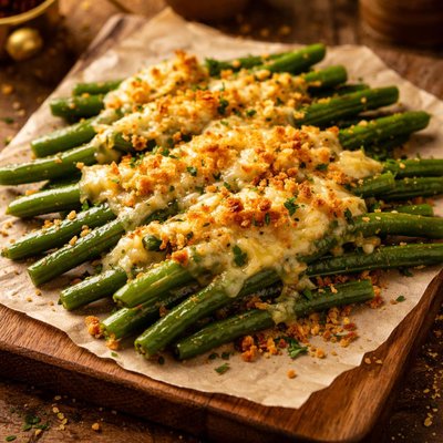 Image of Cheese Topped Green Beans