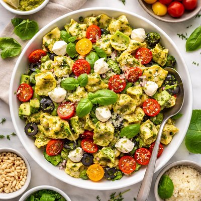 Image of Cheese Tortellini Pesto Pasta Salad