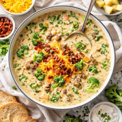 Image of Cheeseburger Broccoli Chowder